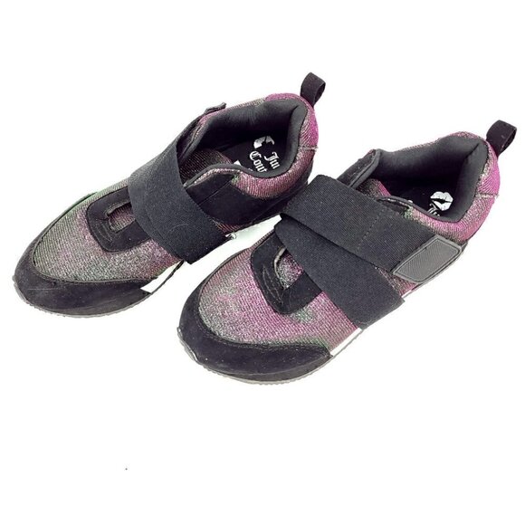 Juicy Couture Women's 6.5 Metalic Irridescent Hook and Loop Fashion Sneakers - Picture 3 of 12